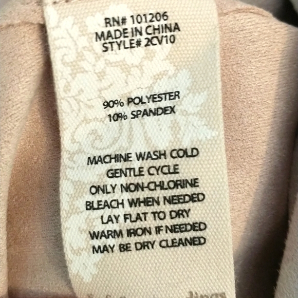 Soft Surroundings Blossom Faux Suede Cardigan Jacket w/Inner Drawstri… - Picture 8 of 8